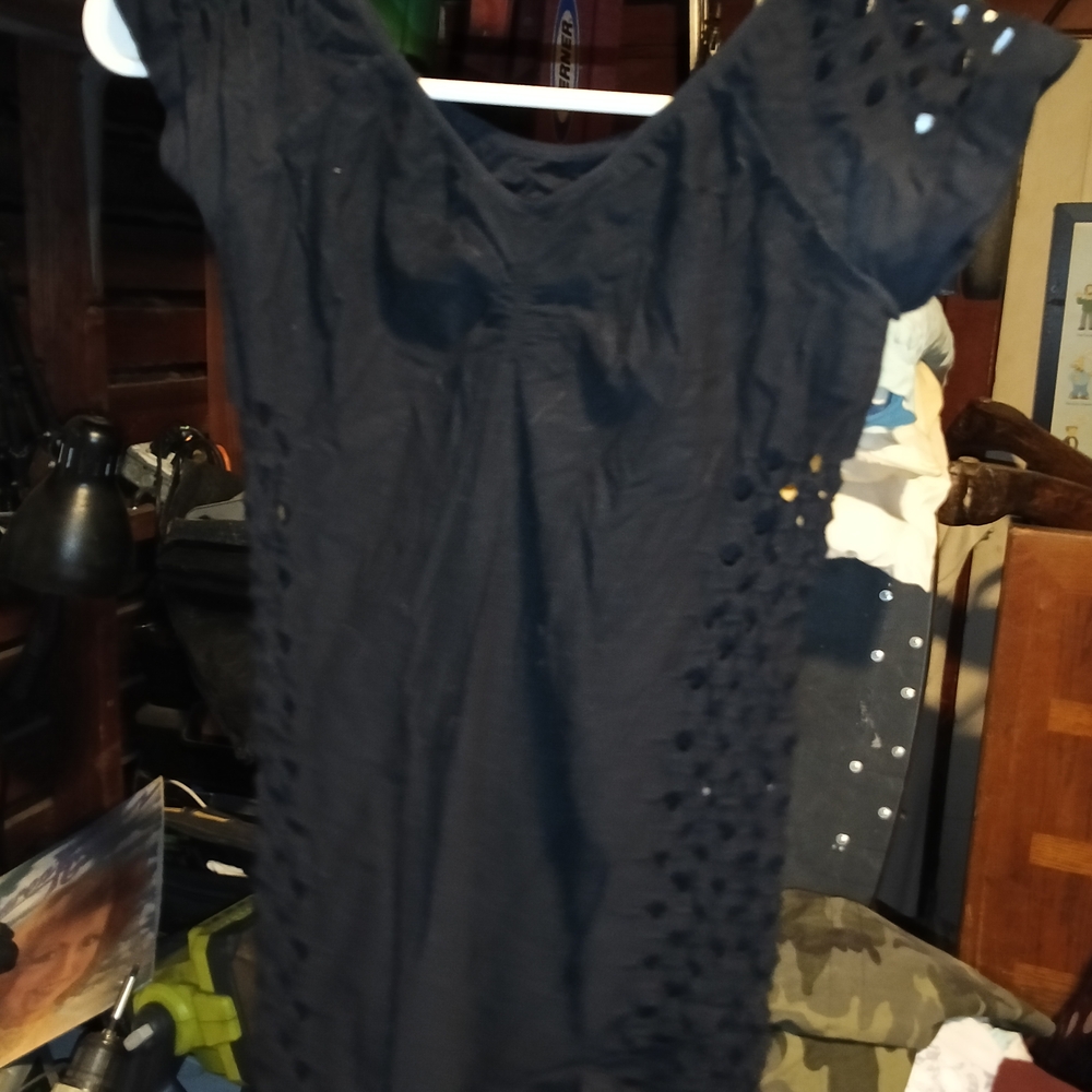 Black Short Sleeve Women's Top